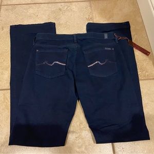 NWT Women’s Navy 7 For All Mankind Bootcut Jeans Size 28